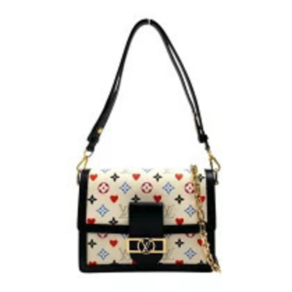 Louis Vuitton Dauphine White Monogram Game On Shoulder Bag